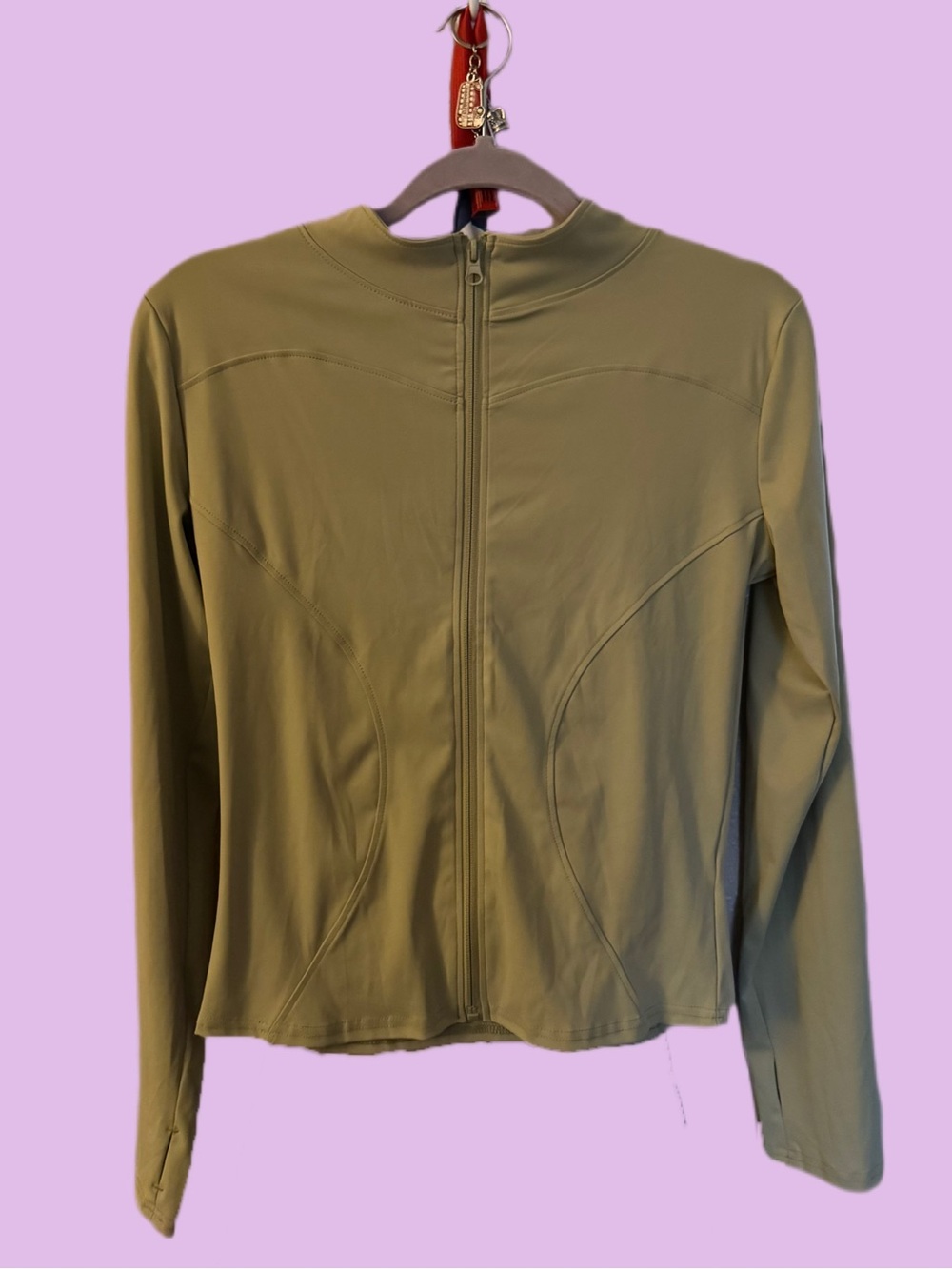 Women’s Olive Zip-Front Active Jacket
